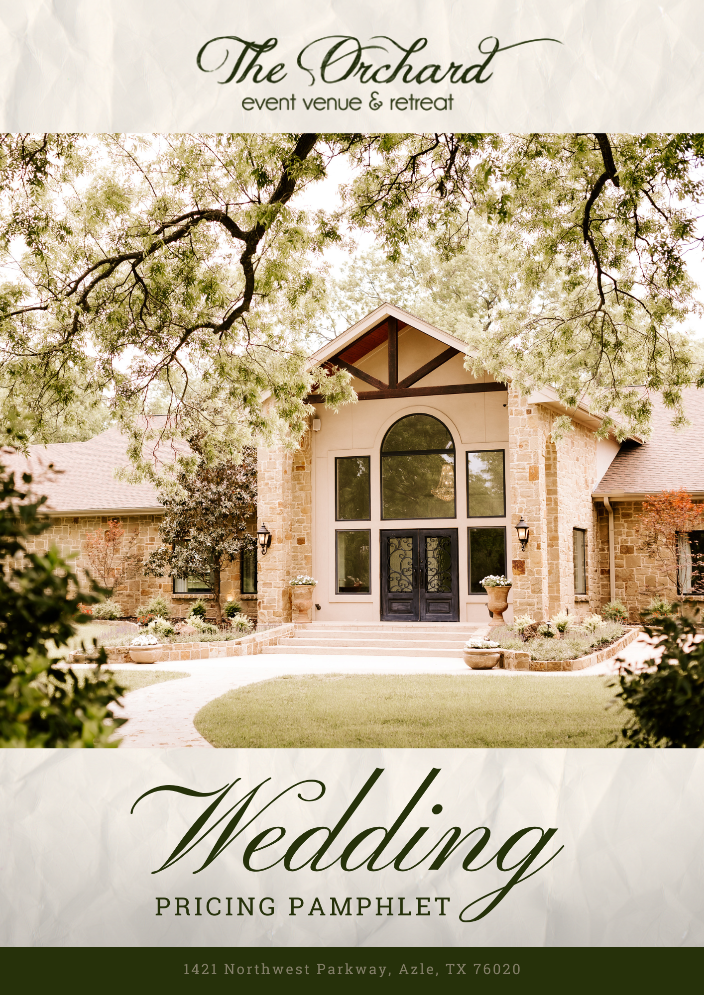 The Orchard Event Venue - Pricing Pamphlet The Orchard Event Venue - Pricing Pamphlet